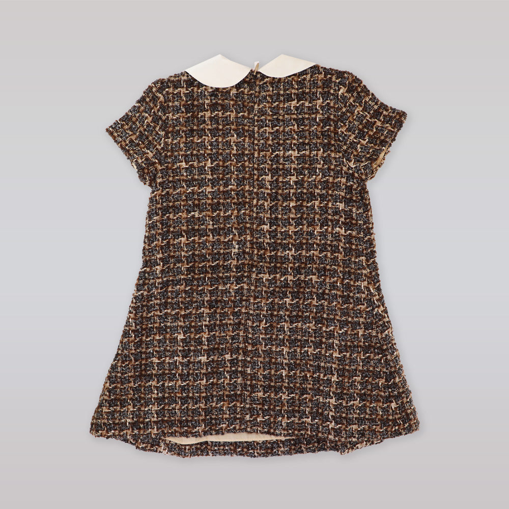 Amberley London Aisnley Regent Girls Dress in Elegant Truffle