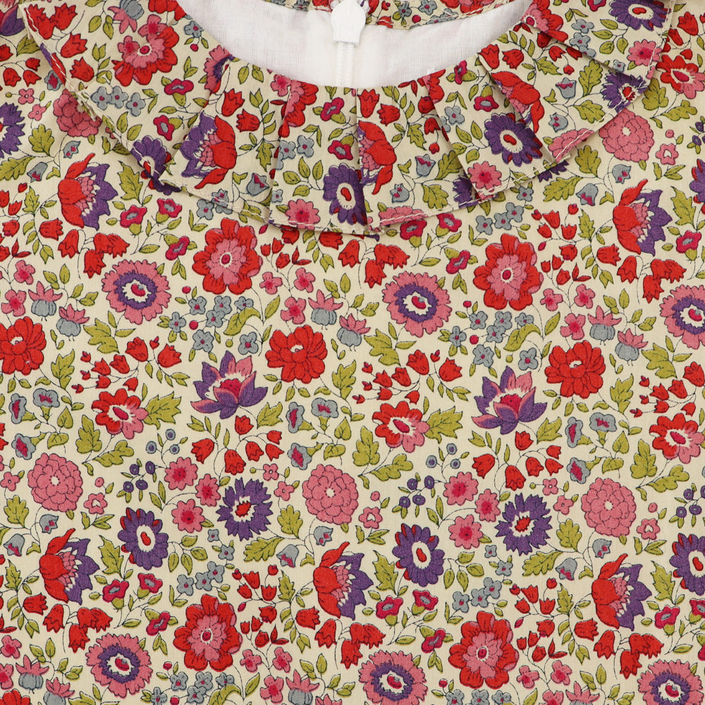 Amberley London Girls Cotswold Clematis Floral Print Long Sleeve Blouse