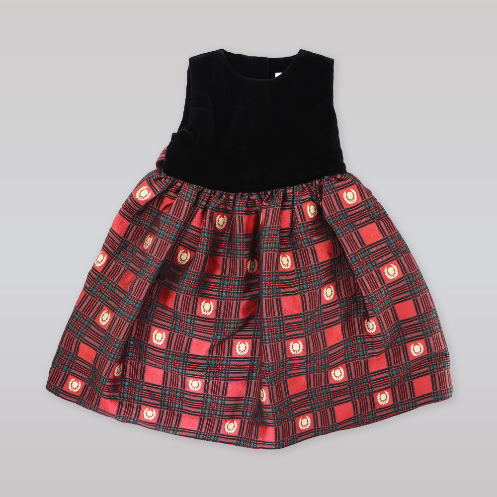 Amberley London Balmoral Rembrandt Print Elegant Cotton Girls Dress
