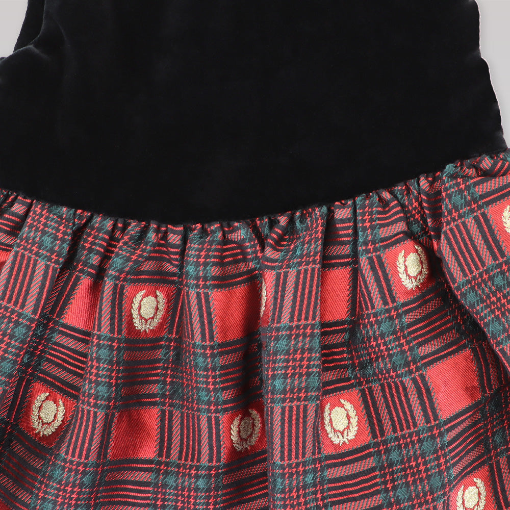 Amberley London Balmoral Rembrandt Print Elegant Cotton Girls Dress