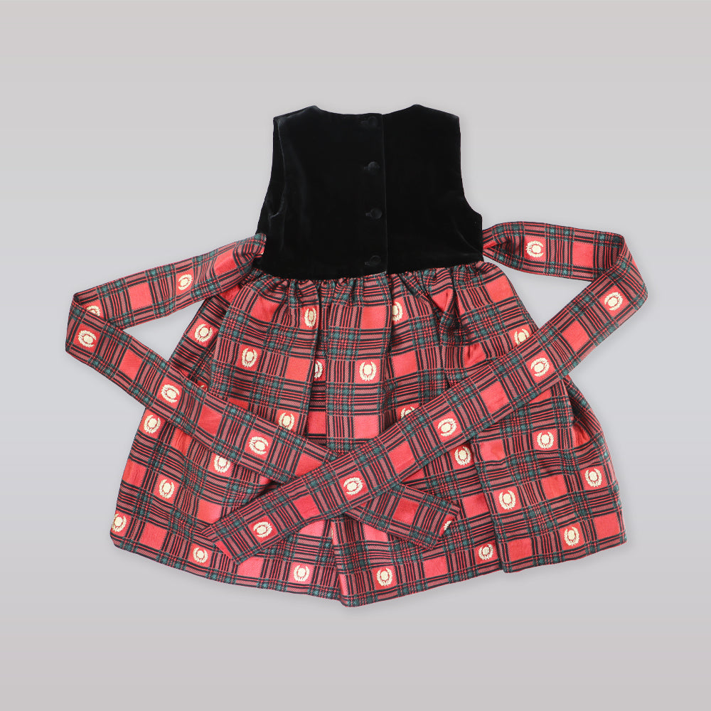Amberley London Balmoral Rembrandt Print Elegant Cotton Girls Dress