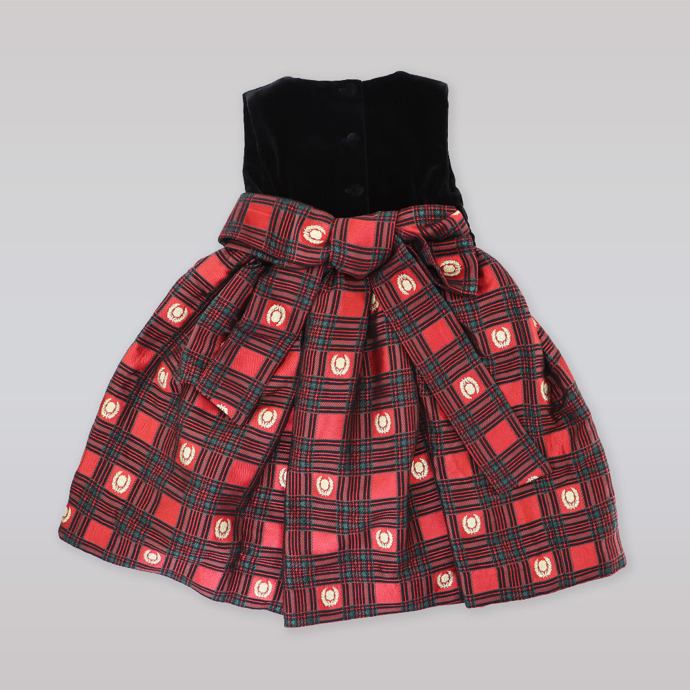 Amberley London Balmoral Rembrandt Print Elegant Cotton Girls Dress