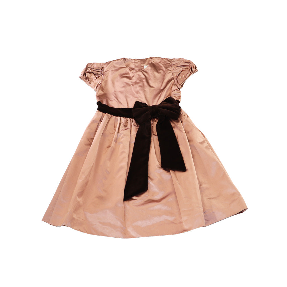 Amberley London Kensington Satin Rose Elegant Party Dress for Girls