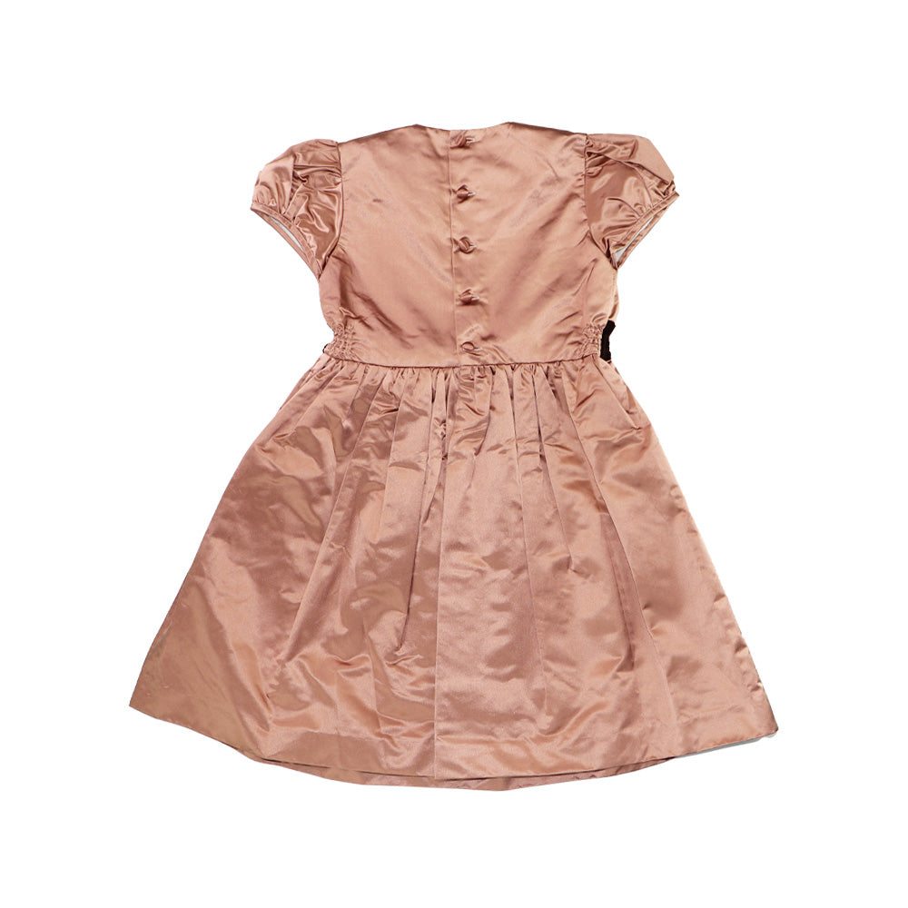 Amberley London Kensington Satin Rose Elegant Party Dress for Girls