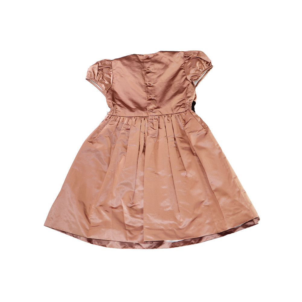 Amberley London Kensington Satin Rose Elegant Party Dress for Girls