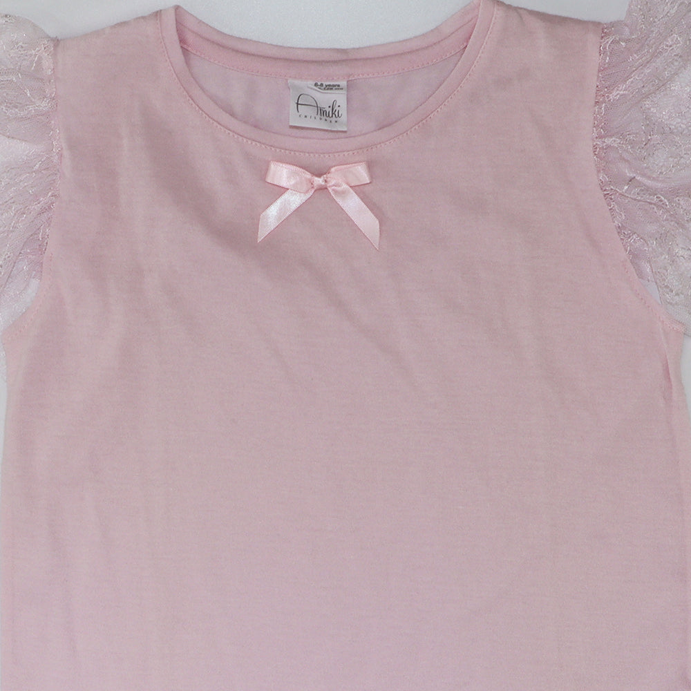 AMIKI Paula Pink Bloom Girls Floral Cotton Nightgown Sleepwear