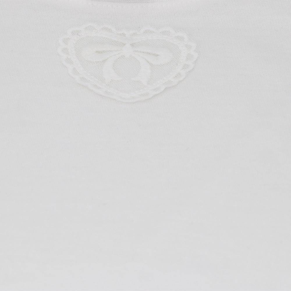 Elegant AMIKI Paula Girls White Cotton Nightdress for Peaceful Sleep