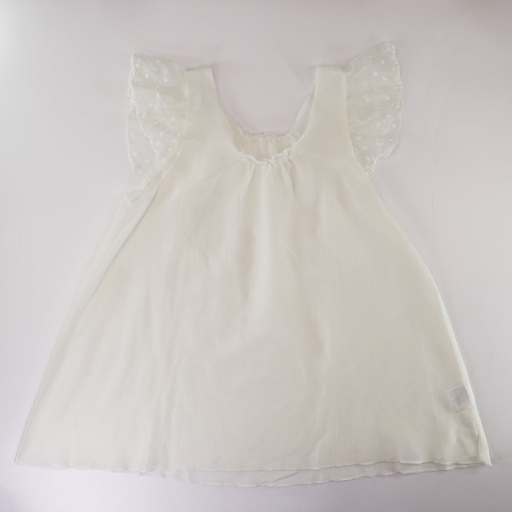 AMIKI Sylvia Ivory Luxuriously Soft Cotton Girls Nightdress Sleepwear