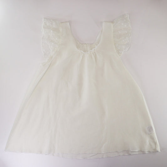 AMIKI Sylvia Ivory Luxuriously Soft Cotton Girls Nightdress Sleepwear