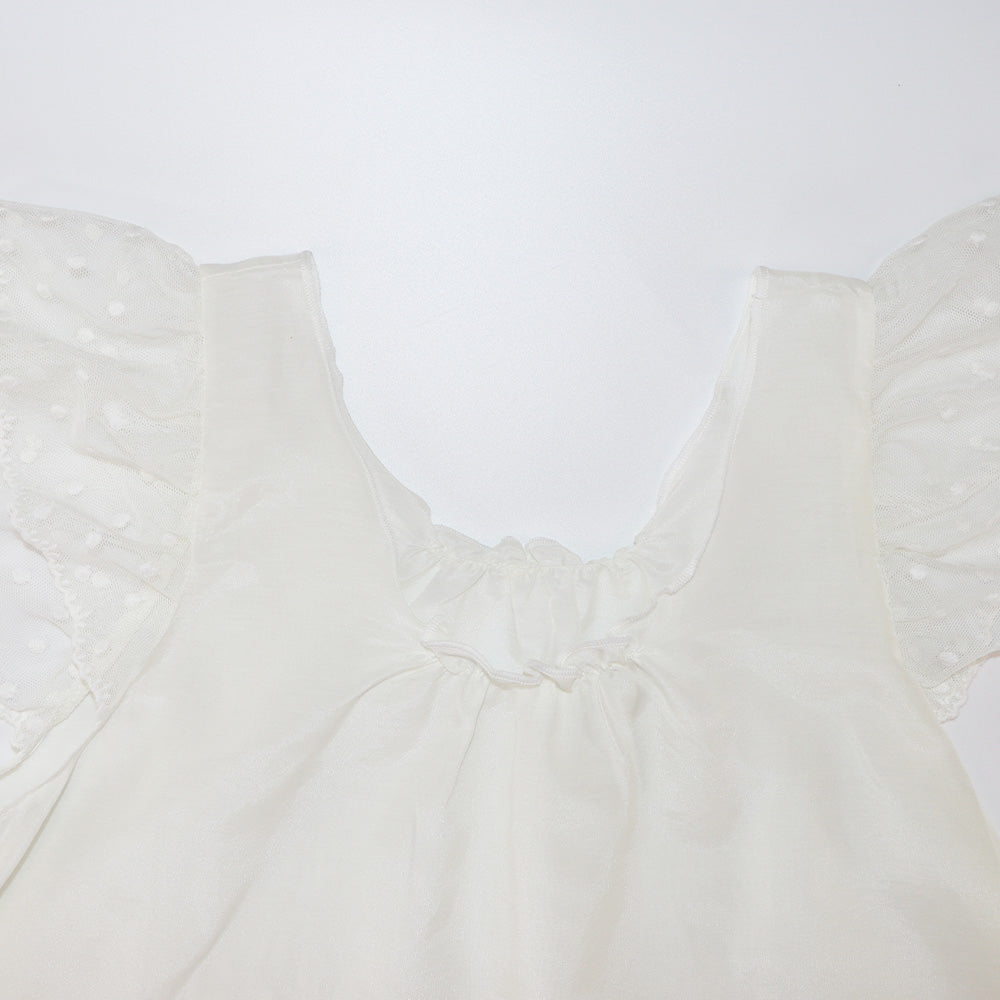 AMIKI Sylvia Ivory Luxuriously Soft Cotton Girls Nightdress Sleepwear