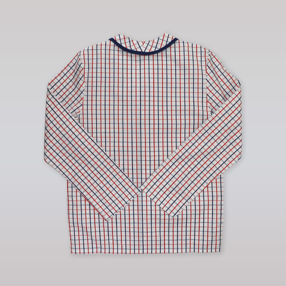 AMIKI Sam Boys Red and Navy Check Cotton Pajamas