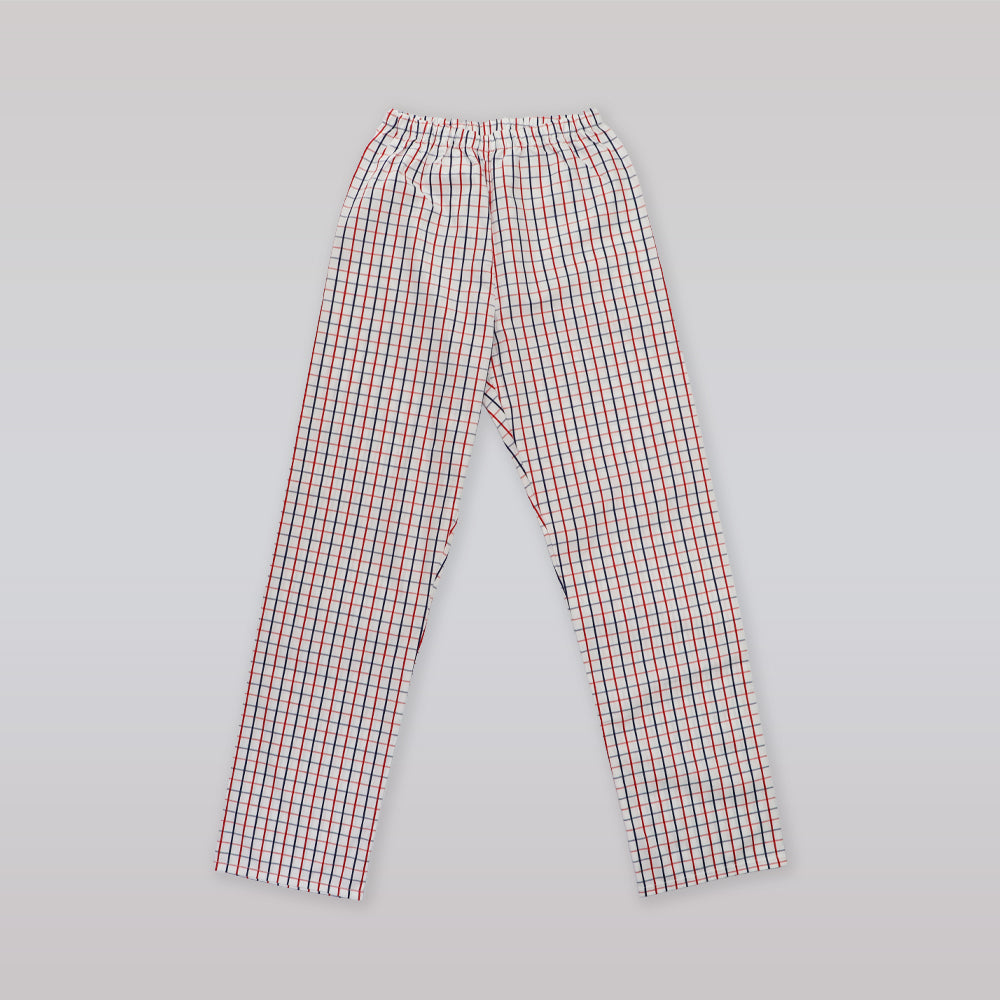 AMIKI Sam Boys Red and Navy Check Cotton Pajamas