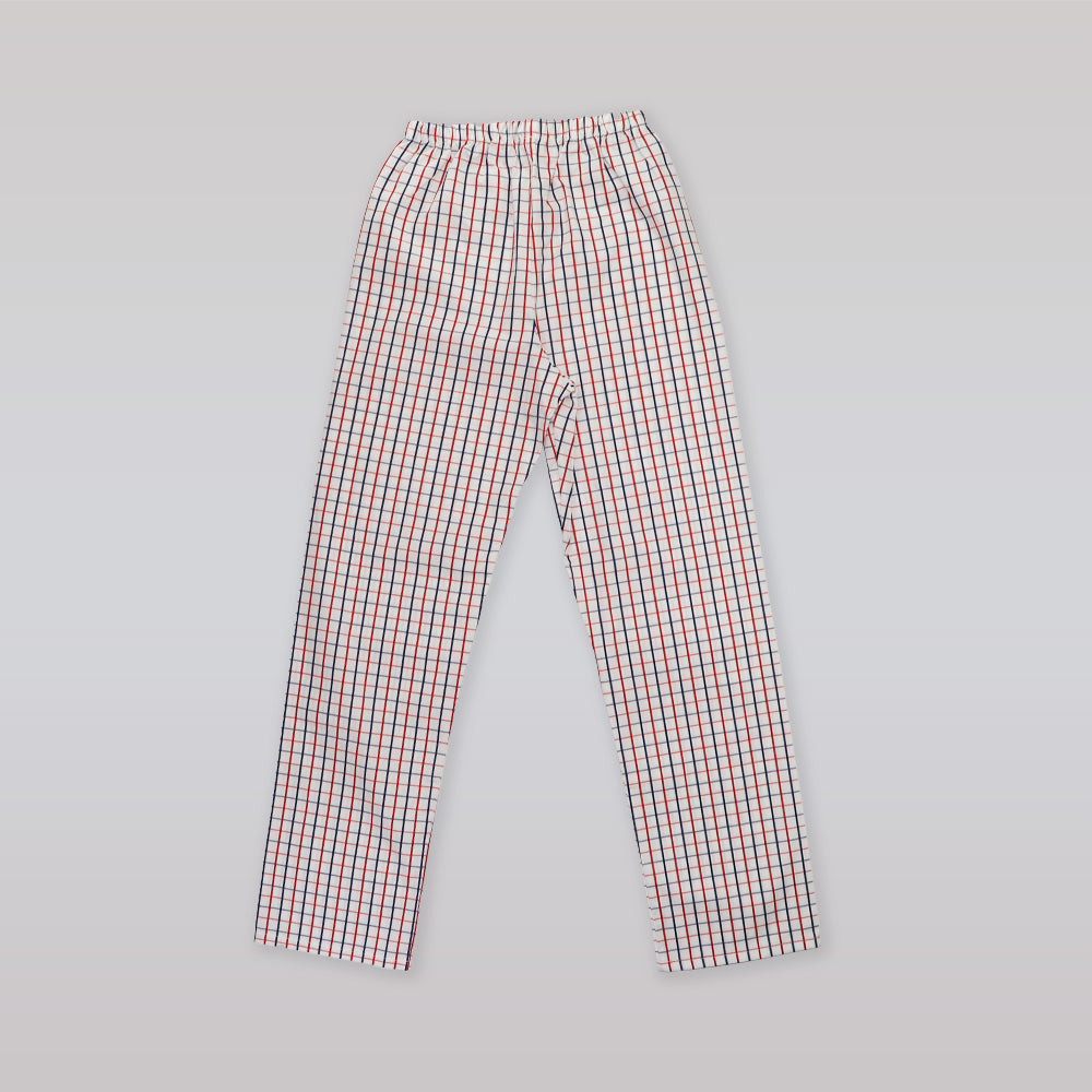 AMIKI Sam Boys Red and Navy Check Cotton Pajamas