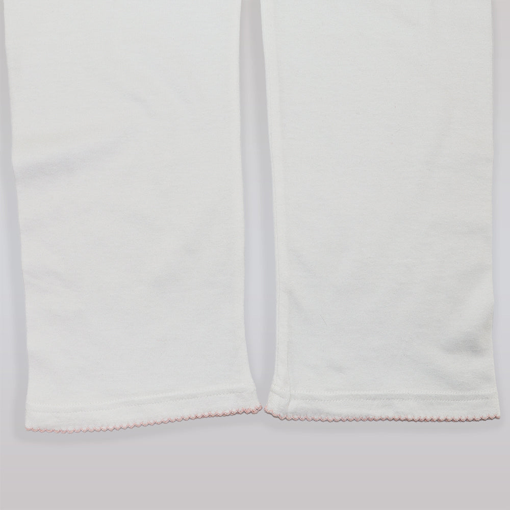 Amiki Simona Girls Luxury White Print Cotton Nightgown Sleepwear