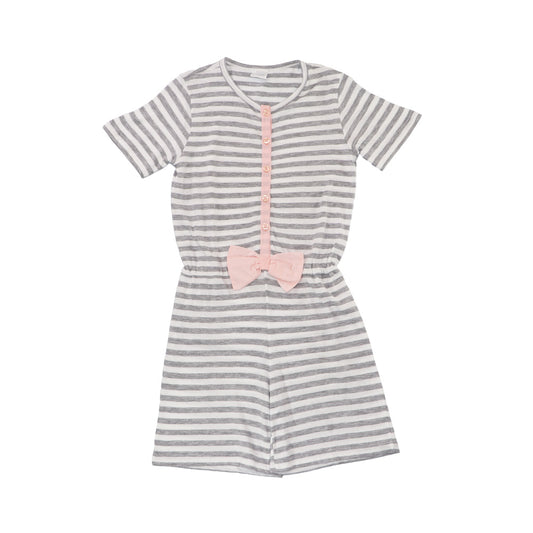 AMIKI Girls Eleonore Striped Cotton Nightdress Luxury Sleepwear Gown