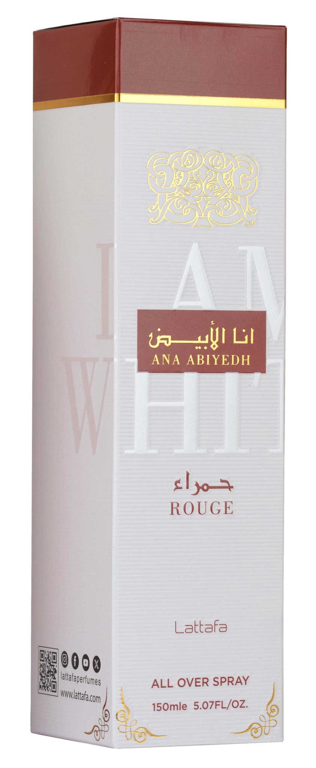 Lattafa Ana Abiyedh Rouge 150ml Long Lasting All Over Spray