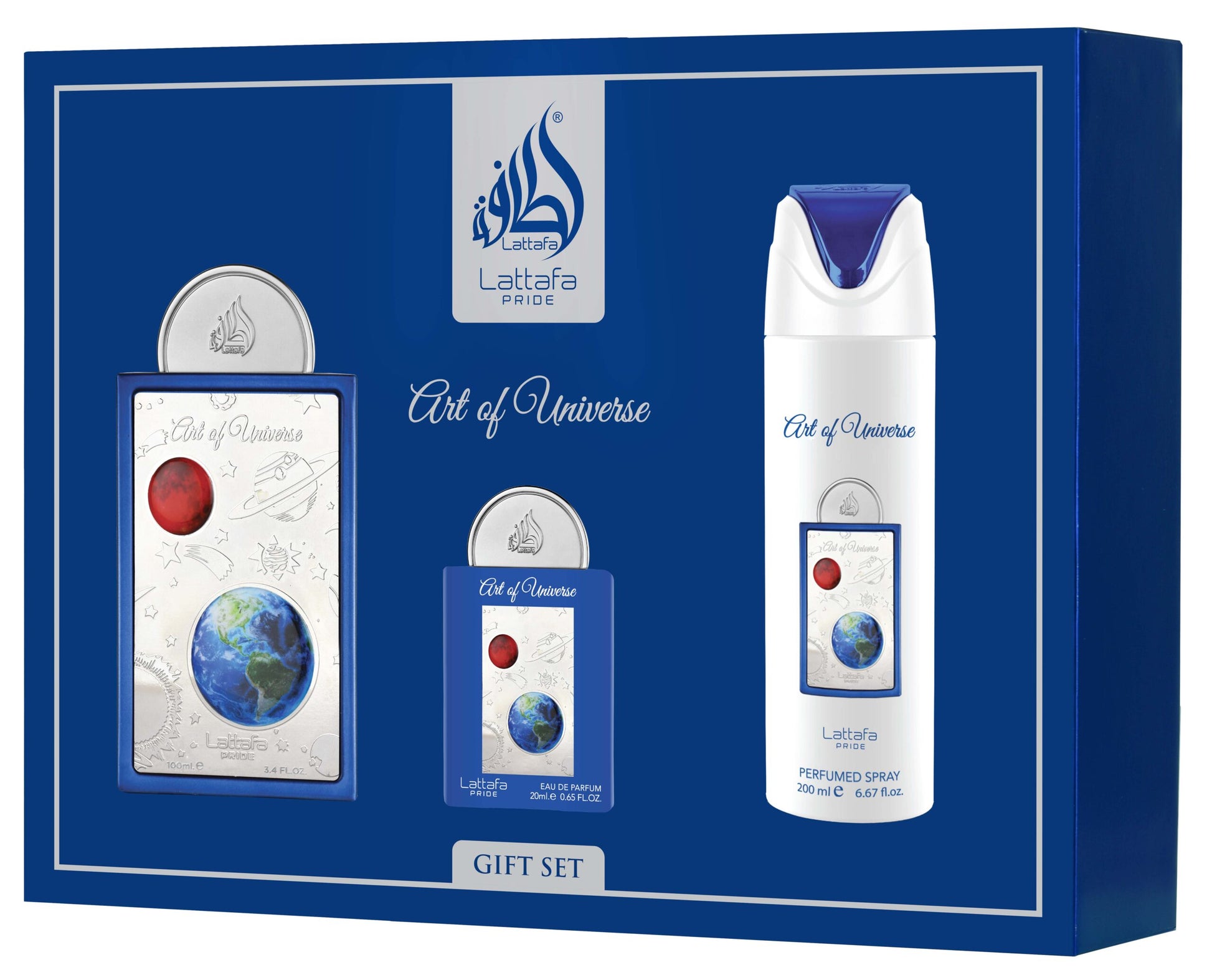 Lattafa Pride Art Of Universe Luxury Fragrance 3-Piece Giftset