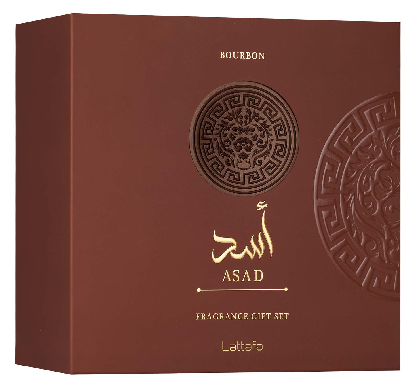 Lattafa Asad Bourbon Luxury Gift Set with Fragrance and Shower Gel