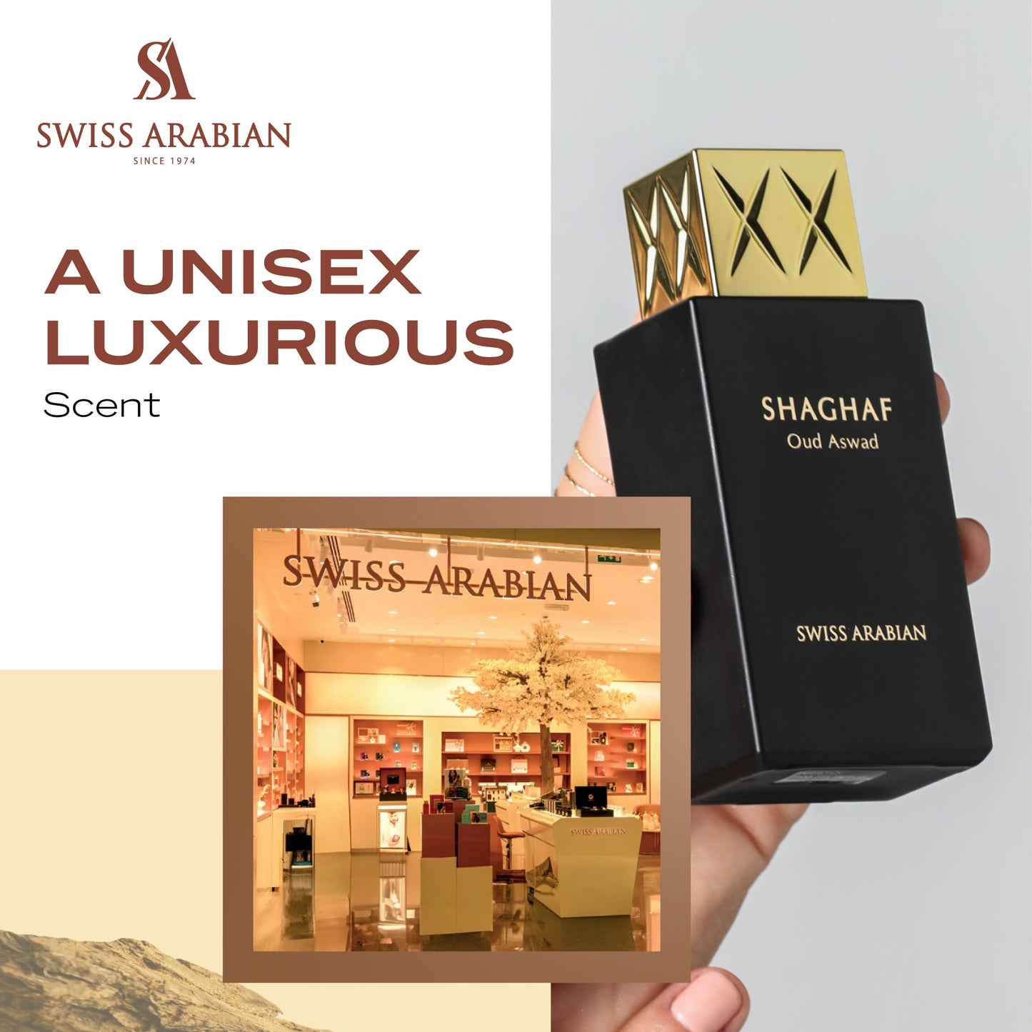 Swiss Arabian Shaghaf Oud Aswad Unisex Eau De Parfum 75ml Spray