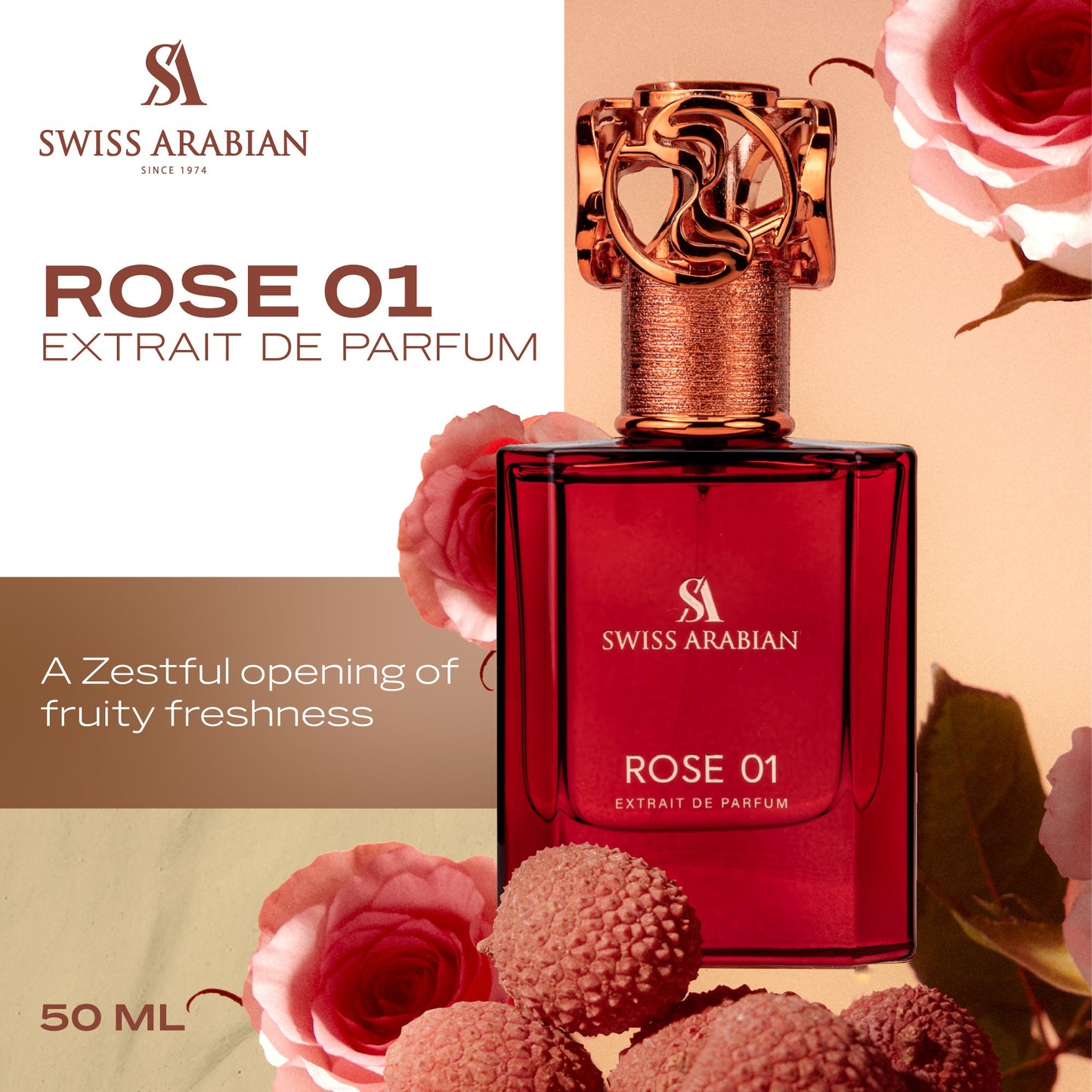 Swiss Arabian Rose 01 Luxury Floral Eau de Parfum for Women