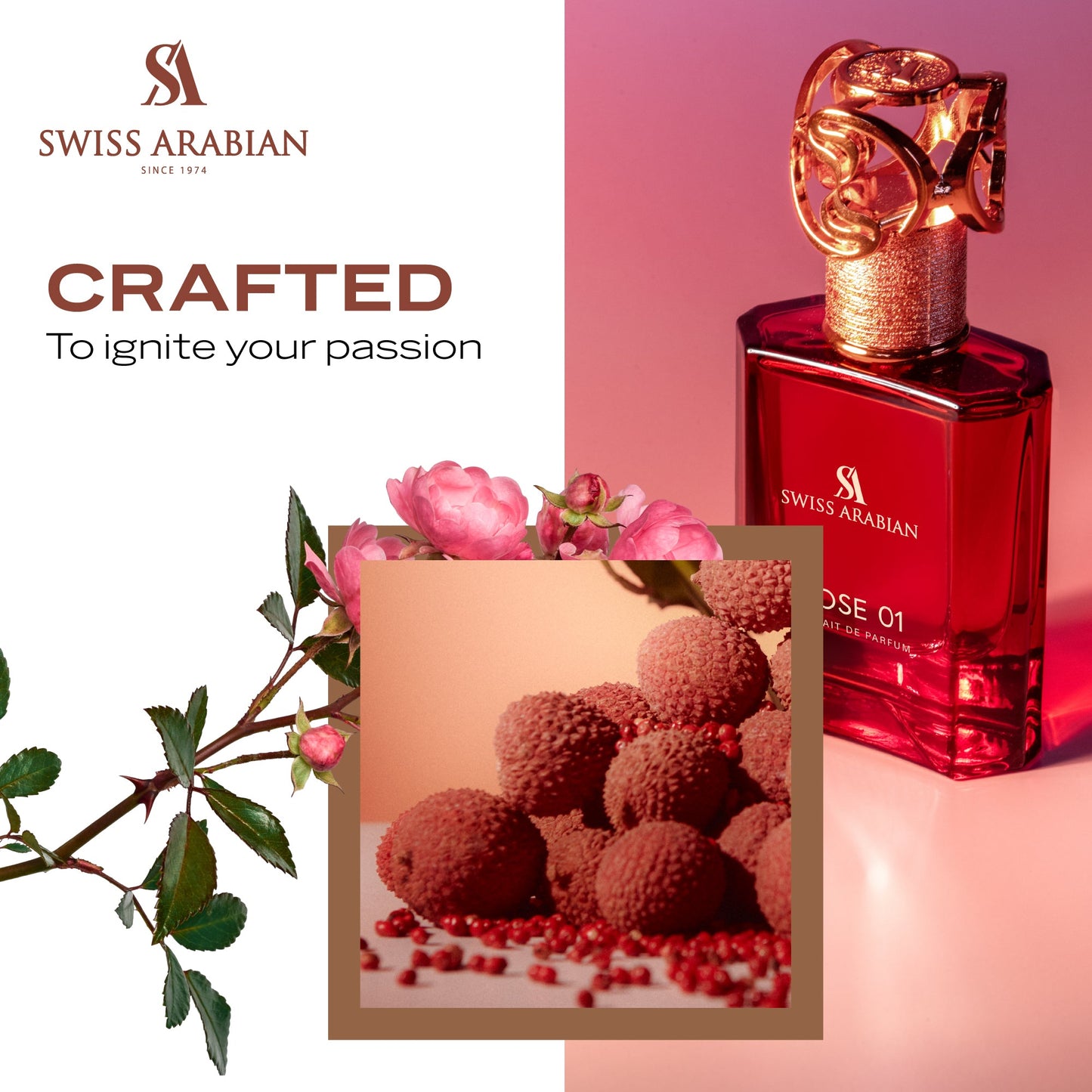 Swiss Arabian Rose 01 Luxury Floral Eau de Parfum for Women