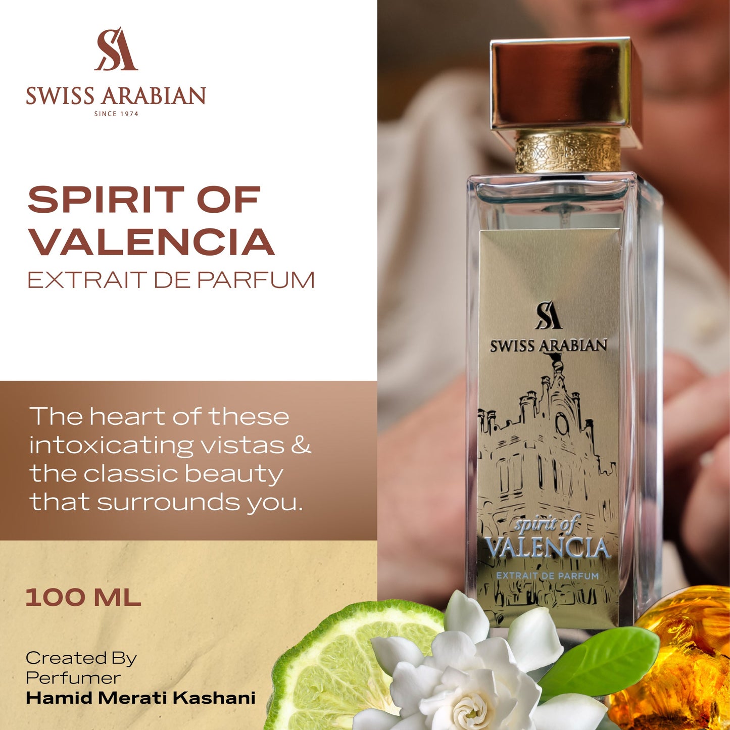 Swiss Arabian Spirit of Valencia Unisex Floral Fruity Amber Eau de Parfum