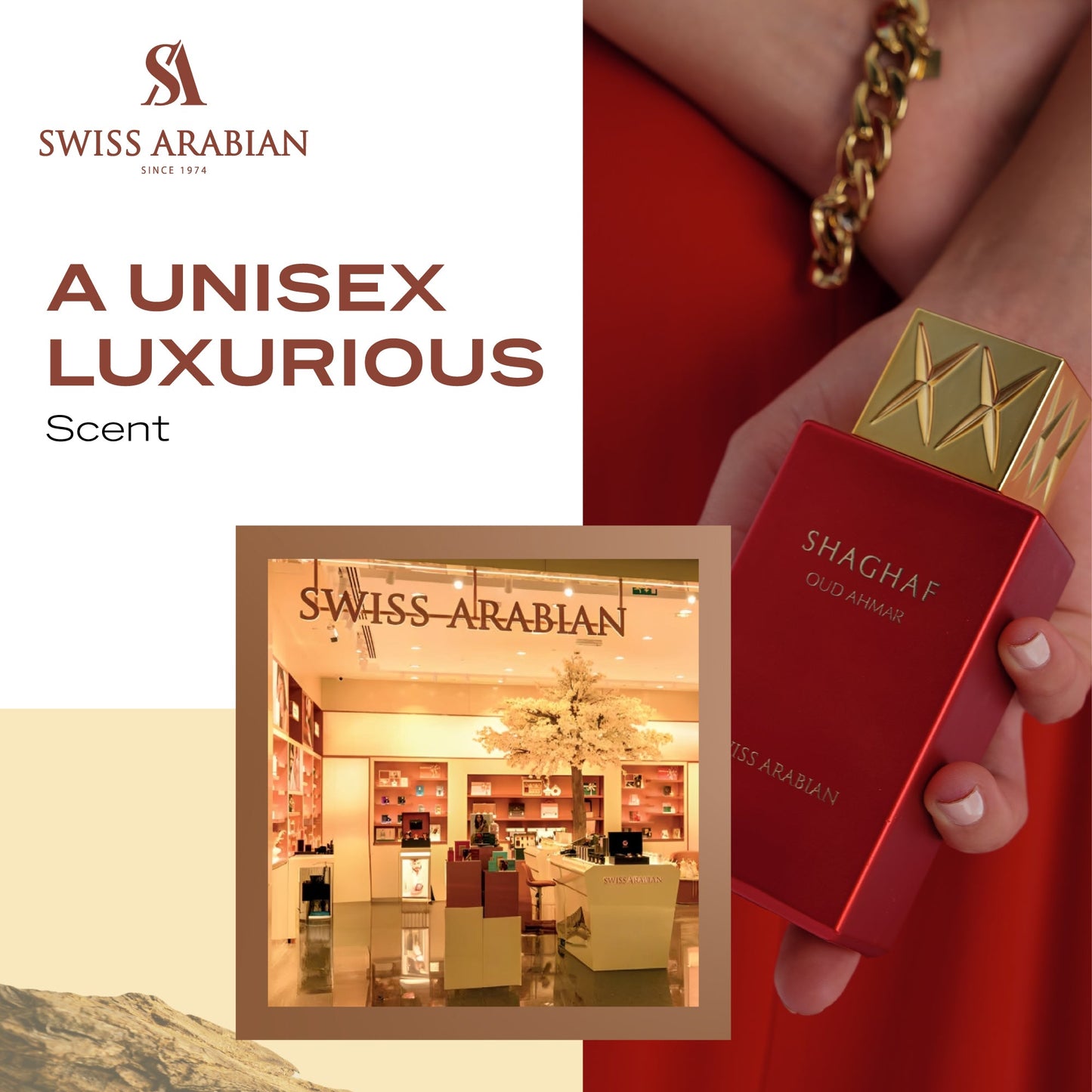 Swiss Arabian Shaghaf Oud Ahmar Luxury Amber Gourmand Unisex Fragrance