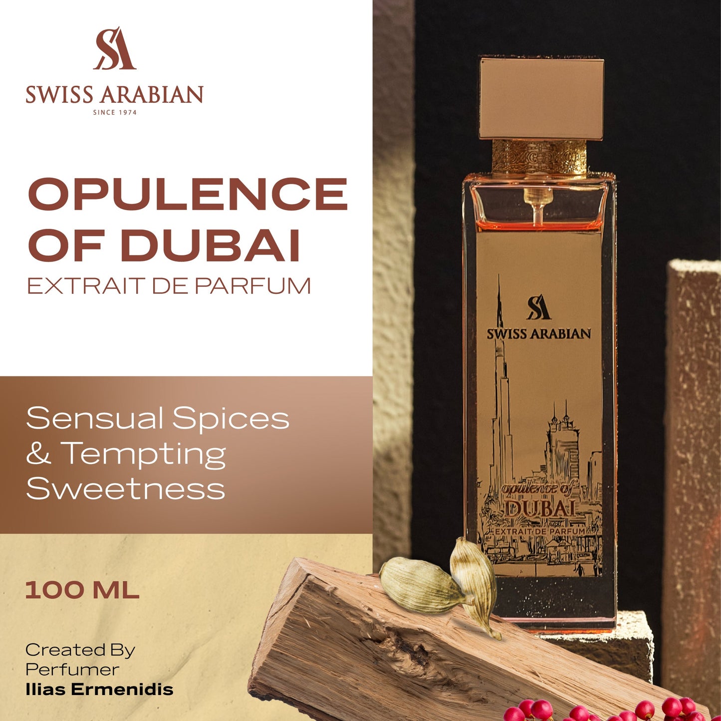 Swiss Arabian Opulence of Dubai Luxury Extrait De Parfum Unisex