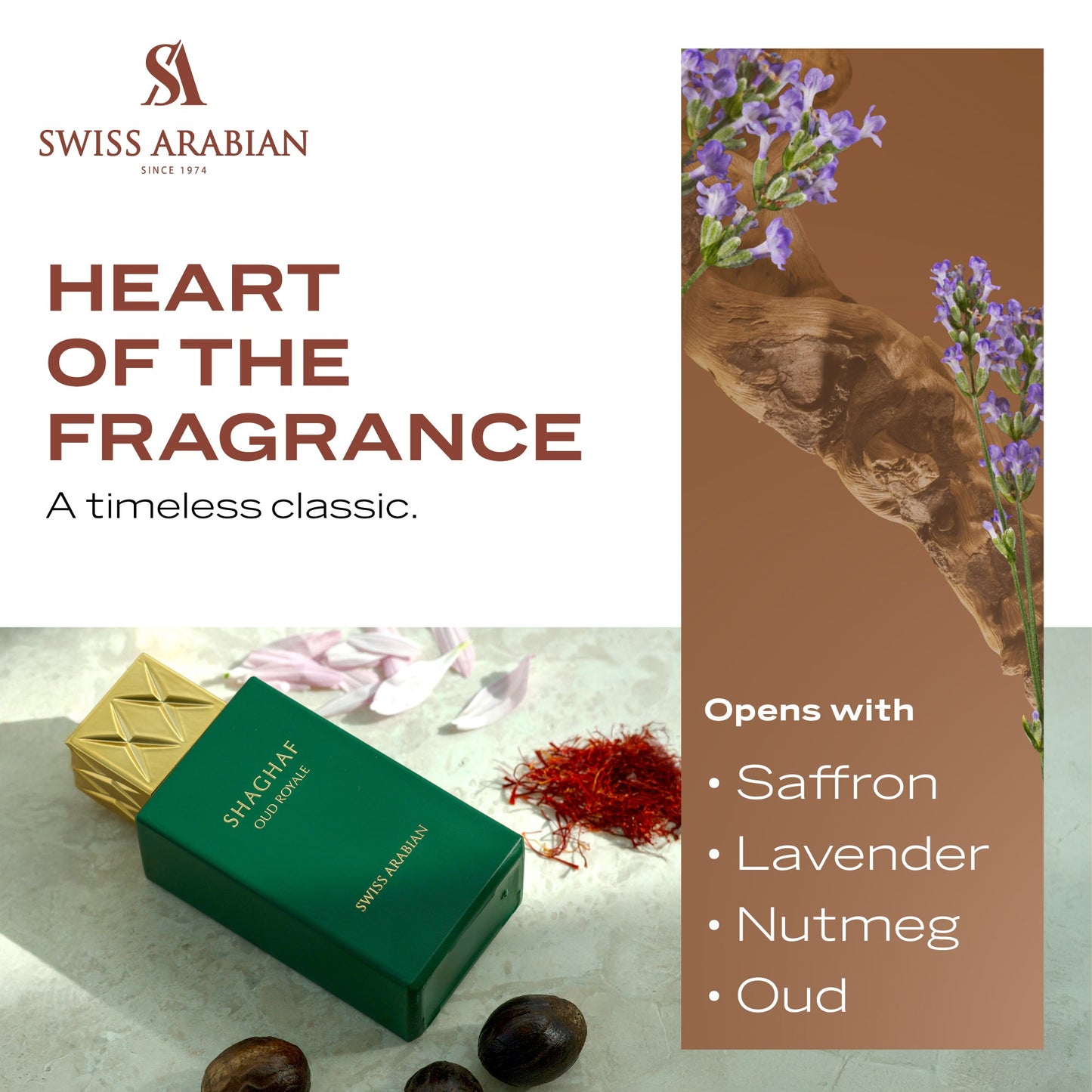 Swiss Arabian Shaghaf Oud Royale Sophisticated Woody Floral Spicy Perfume