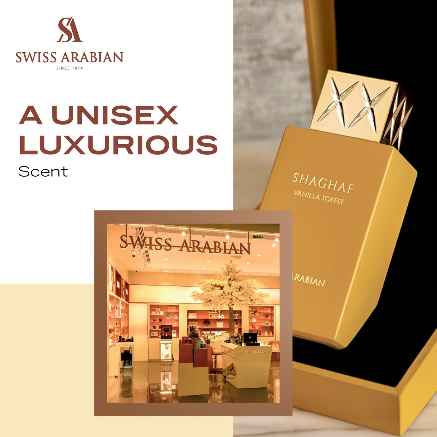 Swiss Arabian Shaghaf Vanilla Toffee Gourmand Eau De Parfum Fragrance