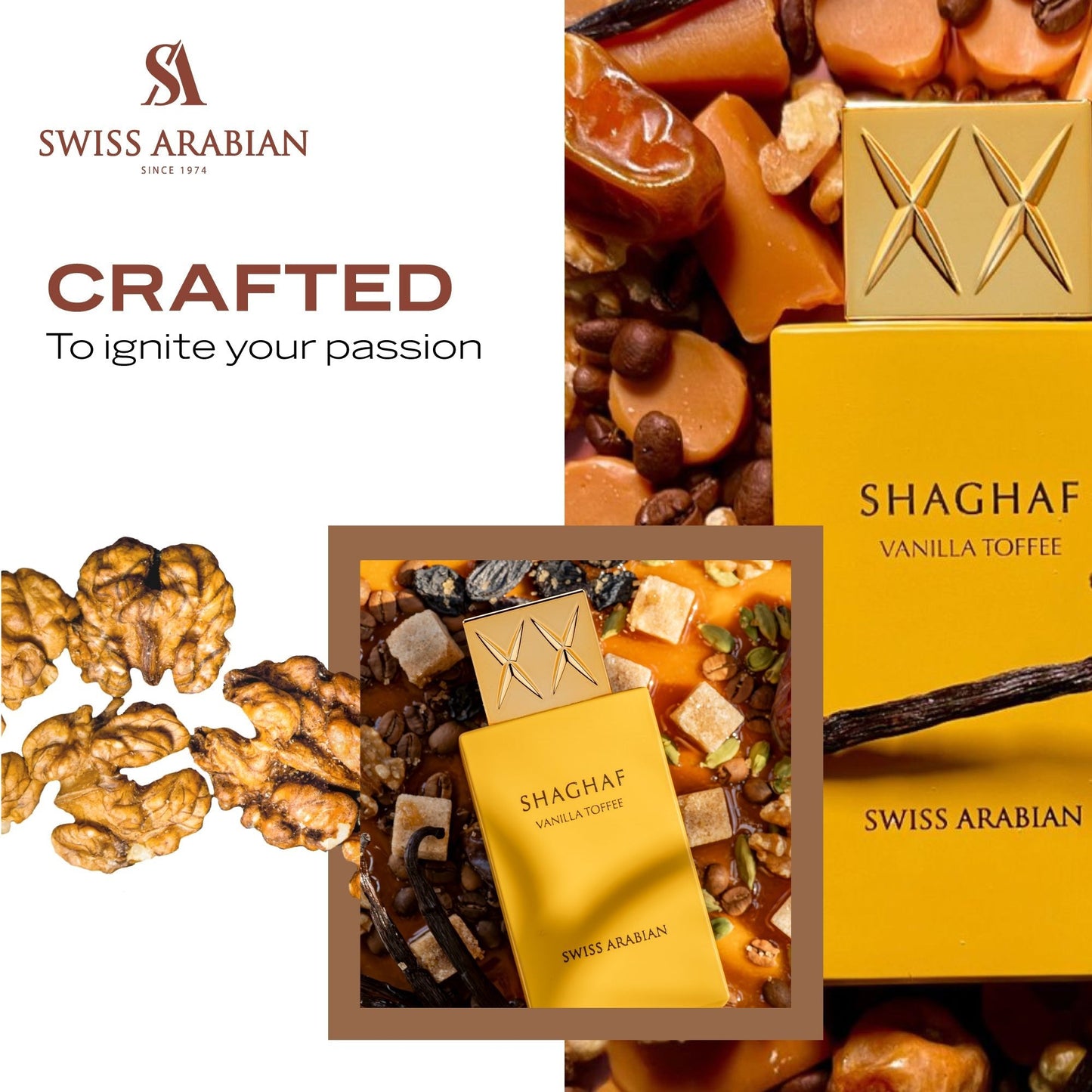 Swiss Arabian Shaghaf Vanilla Toffee Gourmand Eau De Parfum Fragrance