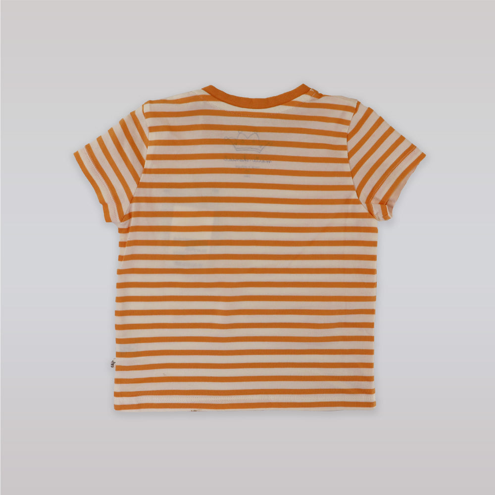Marie Chantal Tangerine Stripe Cotton Tee for Stylish Kids