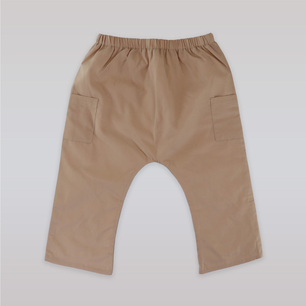 Marie Chantal Baby Beige Pull On Soft Cotton Trousers