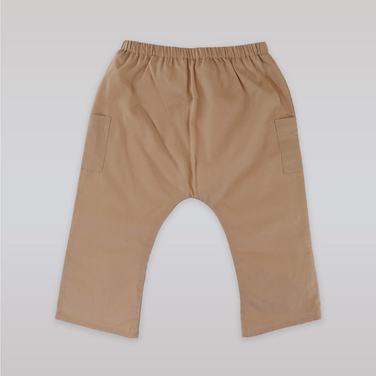 Marie Chantal Baby Beige Pull On Soft Cotton Trousers