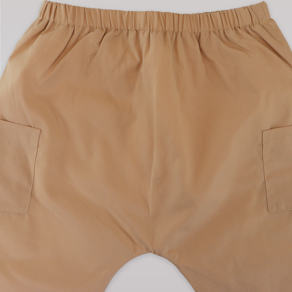 Marie Chantal Baby Beige Pull On Soft Cotton Trousers