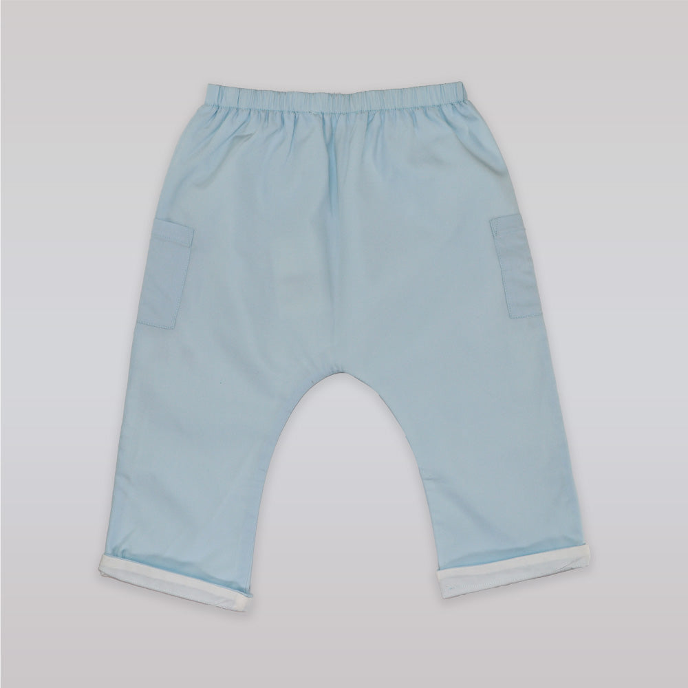 Marie Chantal Baby Blue Pull On Pleated Fashion Trousers