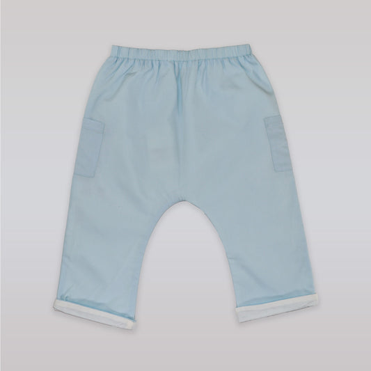Marie Chantal Baby Blue Pull On Pleated Fashion Trousers
