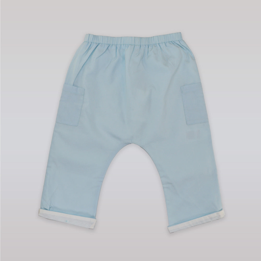 Marie Chantal Baby Blue Pull On Pleated Fashion Trousers