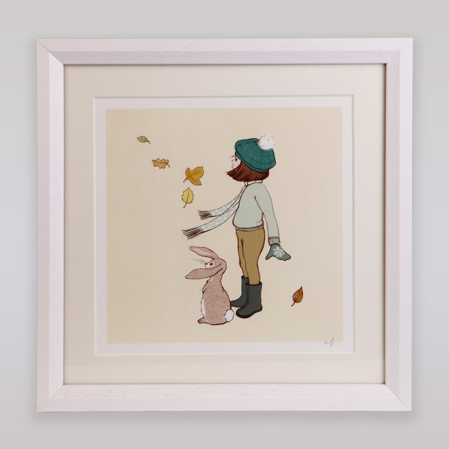 Belle and Boo Windy Day Signed Cotton Rag Art Print