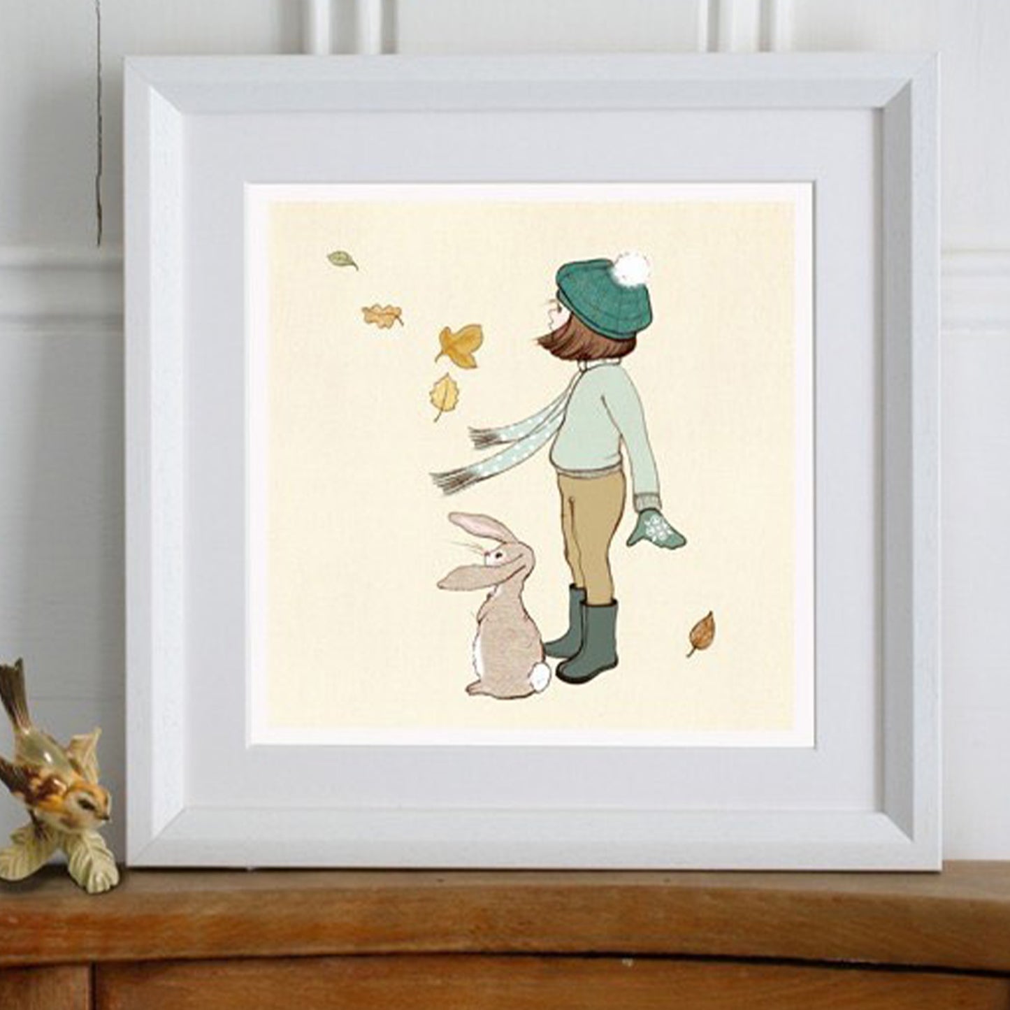 Belle and Boo Windy Day Signed Cotton Rag Art Print