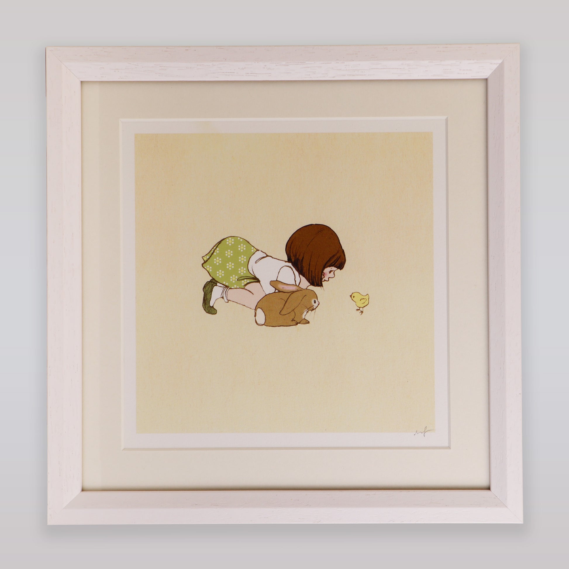 Belle & Boo Hello Chick Signed Cotton Rag Art Print