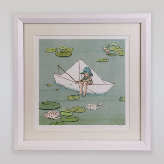 Belle & Boo My Paper Boat Vintage Giclee Art Print