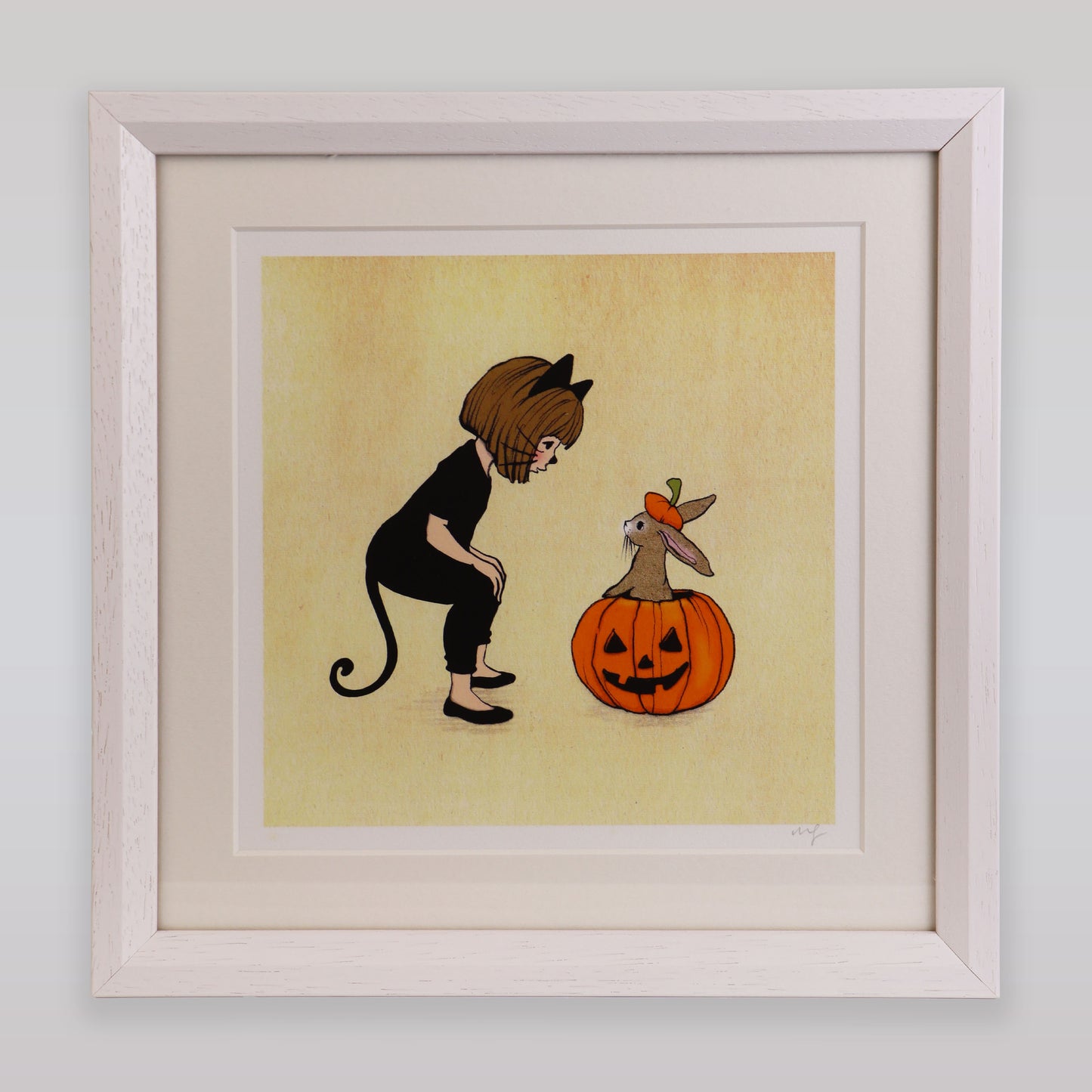 Belle and Boo Halloween Friends Signed Giclee Art Print