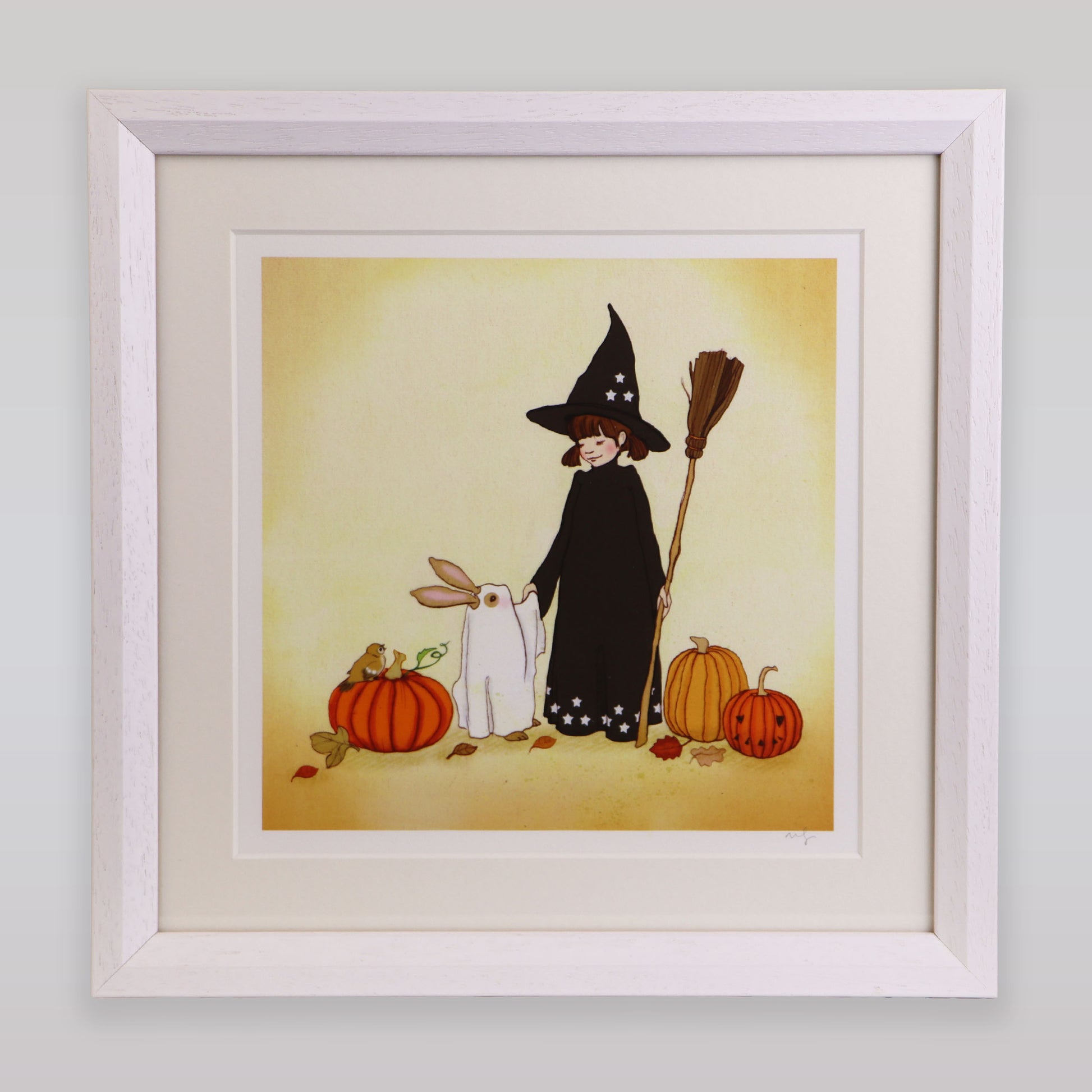 Belle & Boo Halloween Night Signed Fine Art Giclee Print