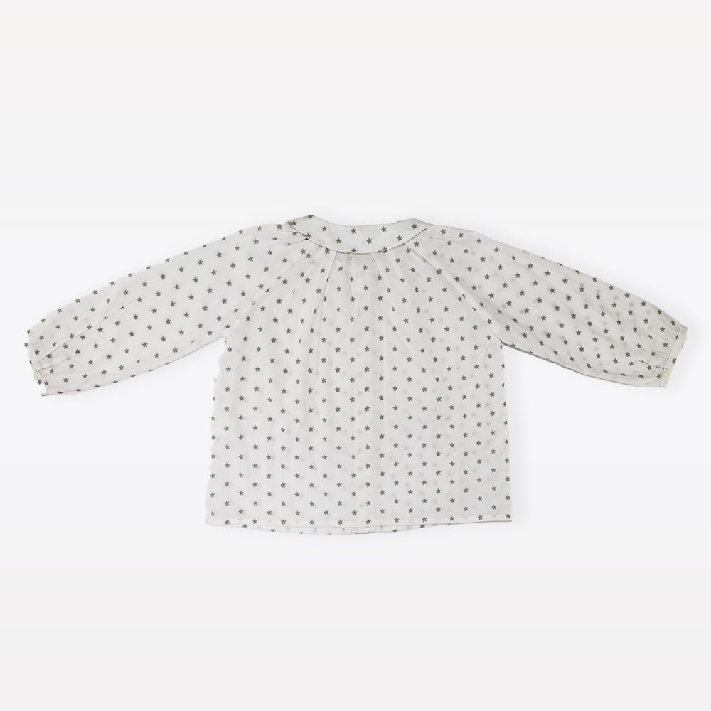 Nanos Baby Elegant Long Sleeve Cotton Blouse for Nine Months
