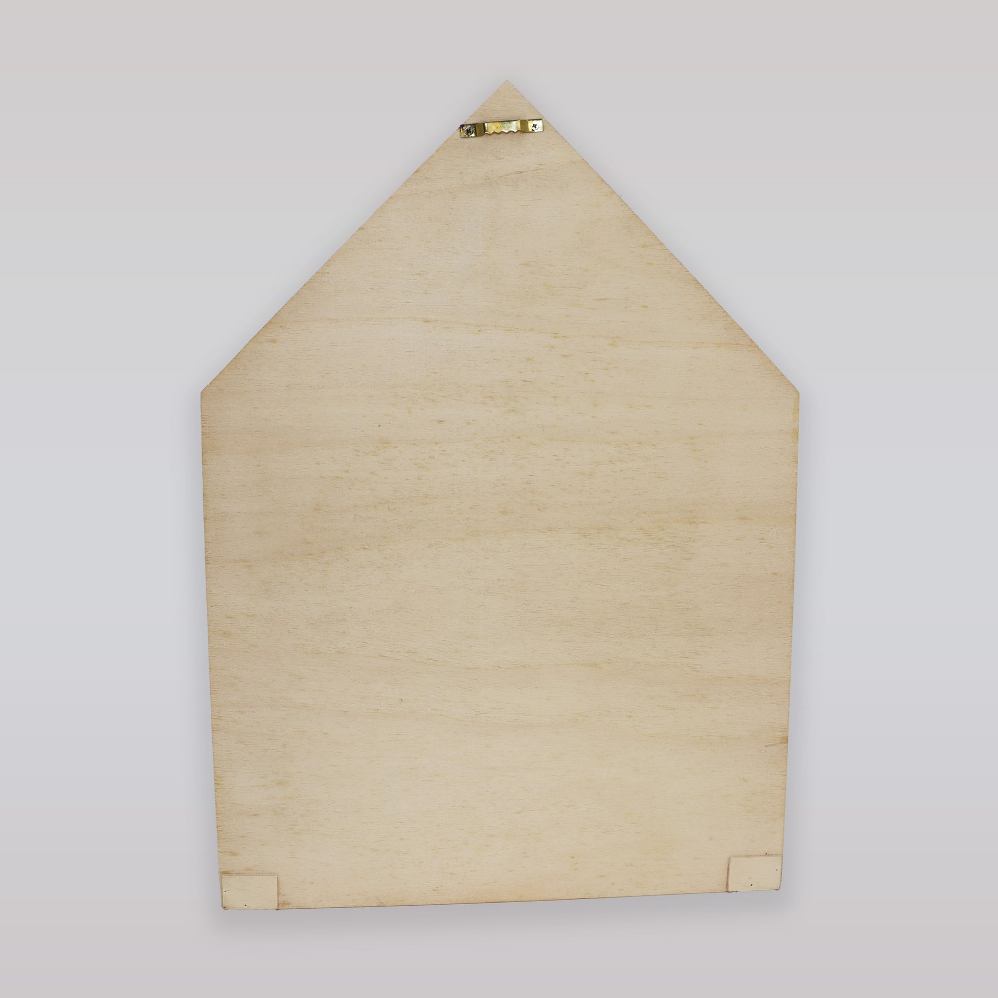 Bloomingville Natural Wood House Shaped Wall Display Boxes Set of 2