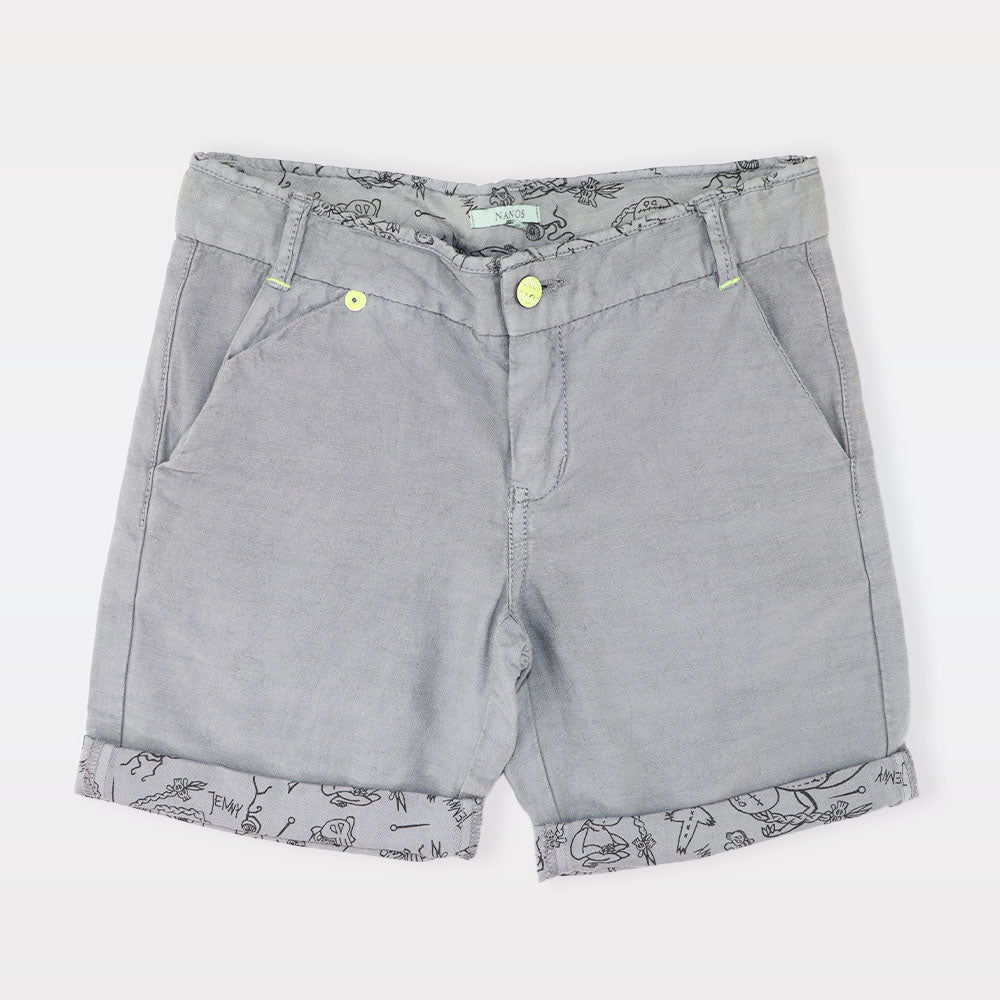 Nanos Baby Boys Blue Cotton Bermuda Shorts for 6 Years