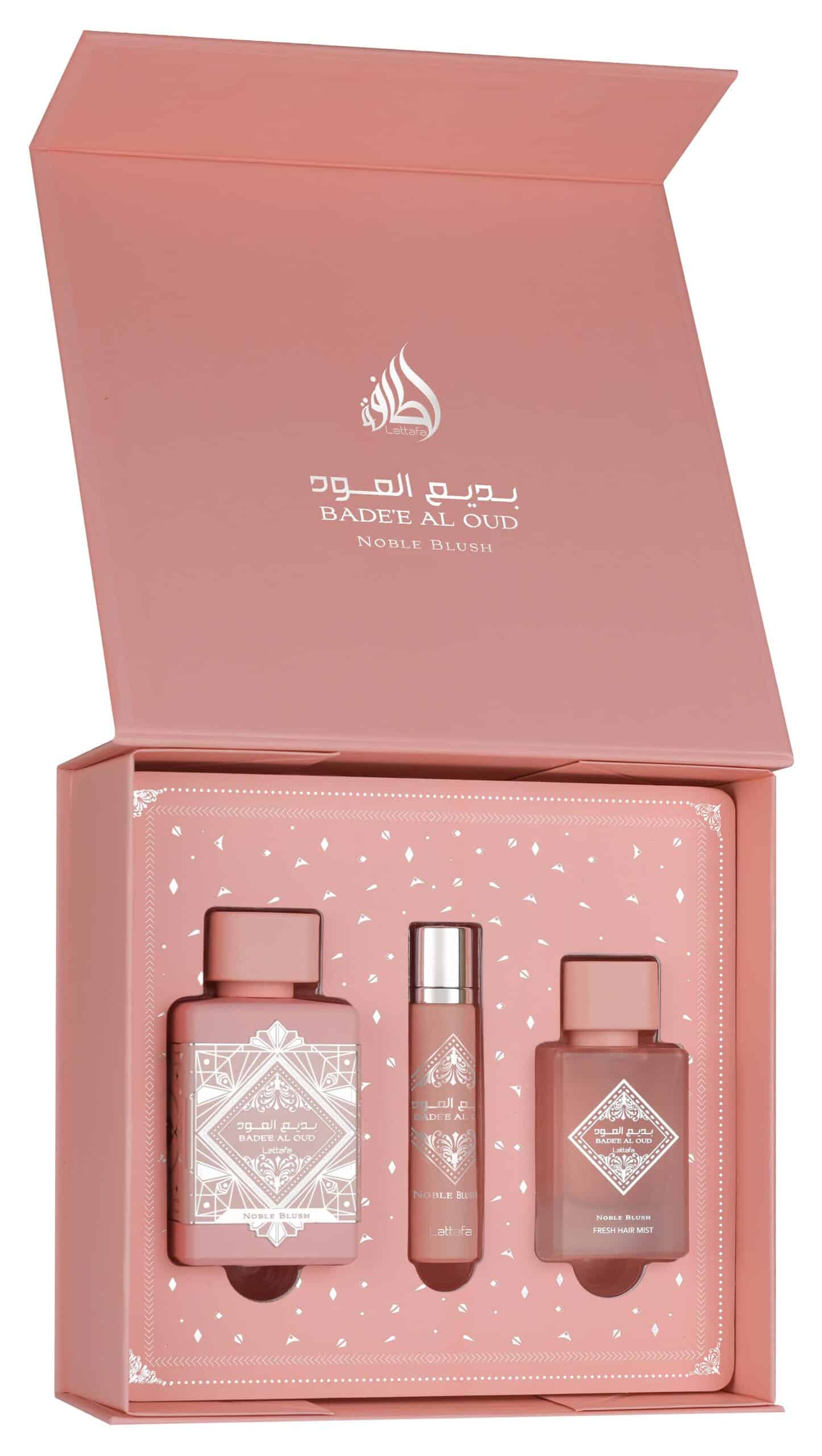 Lattafa Badee Al Oud Noble Blush Luxury Fragrance Gift Set