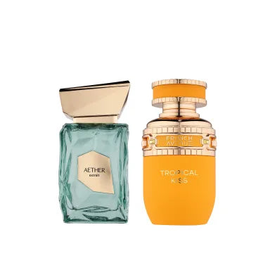 Fragrance World Summer Escape Duo Aether and Tropical Kiss Perfume Set