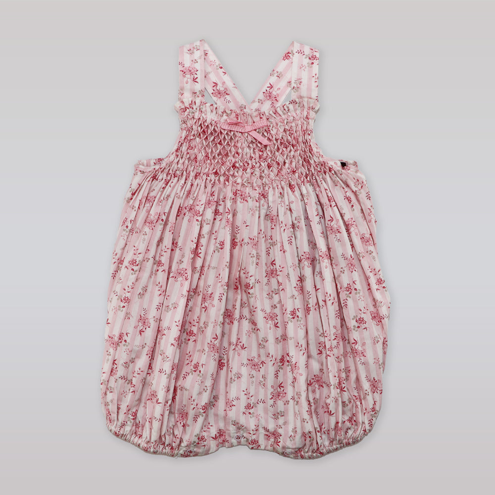Fleurisse & Leon Carole Chemin Rose Pink Baby Girl Floral Dress